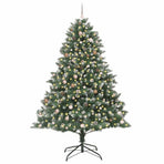 Artificial Christmas Tree with 300 LEDs with Stand Green 240 cm