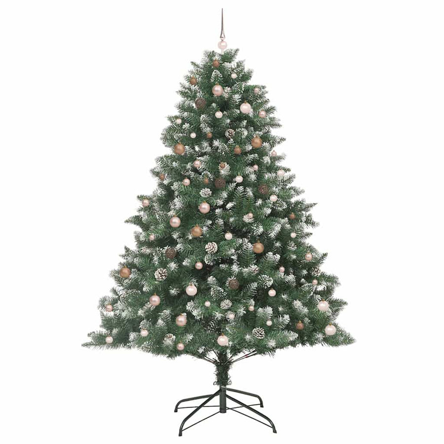 Artificial Christmas Tree with 300 LEDs with Stand Green 240 cm