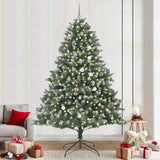 Artificial Christmas Tree with 300 LEDs with Stand Green 240 cm