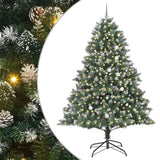 Artificial Christmas Tree with 300 LEDs with Stand Green 240 cm - Front View