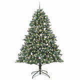 Artificial Christmas Tree with 300 LEDs with Stand Green 240 cm - Side View
