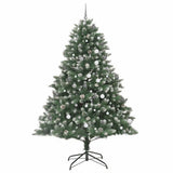 Artificial Christmas Tree with 300 LEDs with Stand Green 240 cm - Top-Down View