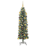 Artificial Slim Christmas Tree Green and White 180 cm
