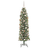 Artificial Slim Christmas Tree Green and White 180 cm