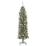 Artificial Slim Christmas Tree Green and White 210 cm