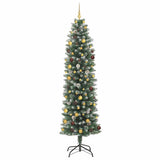 Artificial Slim Christmas Tree Green and White 240 cm