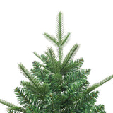 Artificial Pre-lit Christmas Tree Green 180 cm PVC and PE - 45-Degree Angle