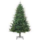 Artificial Pre-lit Christmas Tree Green 180 cm PVC and PE - Side View