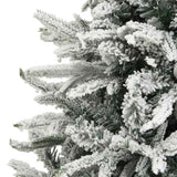 Artificial Pre-lit Christmas Tree Green 180 cm PVC and PE - Close-Up Angle
