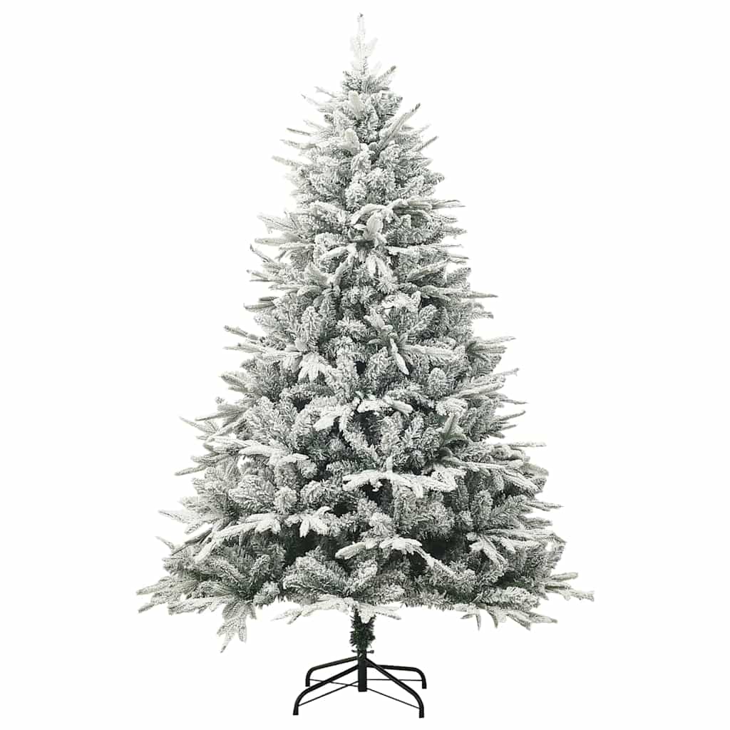 Artificial Pre-lit Christmas Tree Green 180 cm PVC and PE