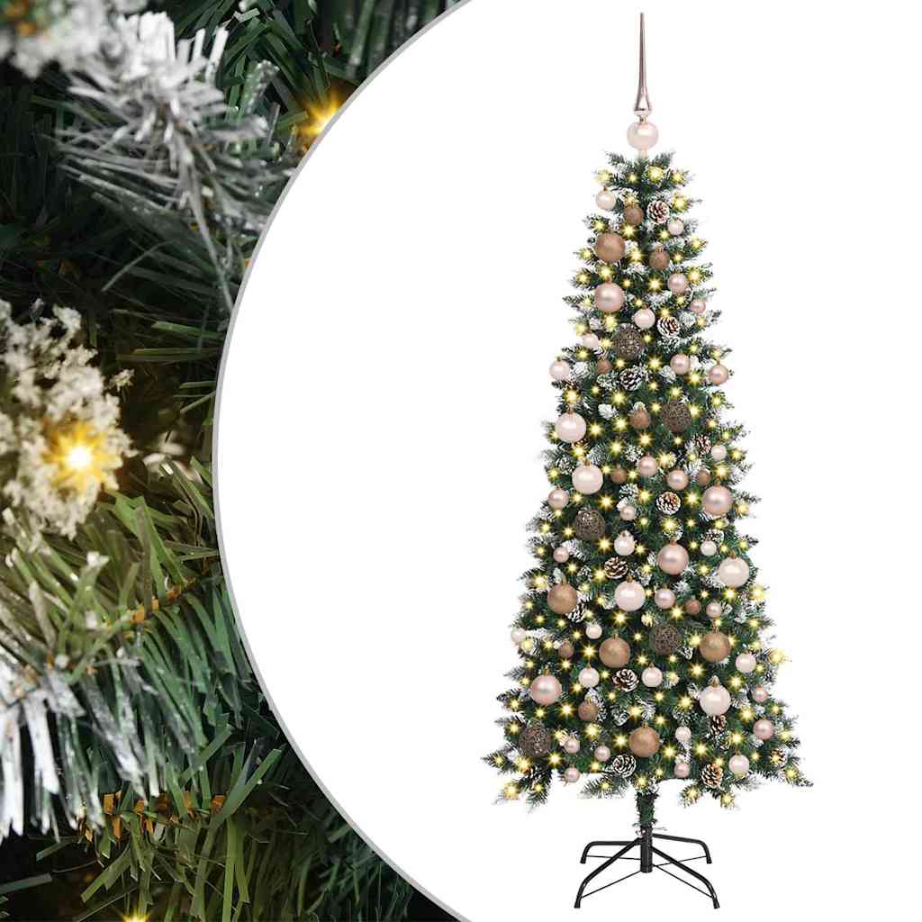 Artificial Christmas Tree Green 180 cm PVC, Plastic, and Steel