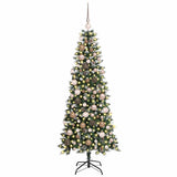 Artificial Christmas Tree Green 180 cm PVC, Plastic, and Steel - Side View