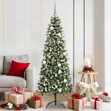 Artificial Christmas Tree with 300 LEDs with Stand Green 180 cm