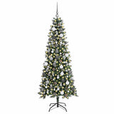 Artificial Christmas Tree with 300 LEDs with Stand Green 180 cm - Side View