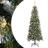 Artificial Christmas Tree Green 210 cm PVC, Plastic, and Steel - Front View