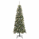 Artificial Christmas Tree Green 210 cm PVC, Plastic, and Steel - Side View