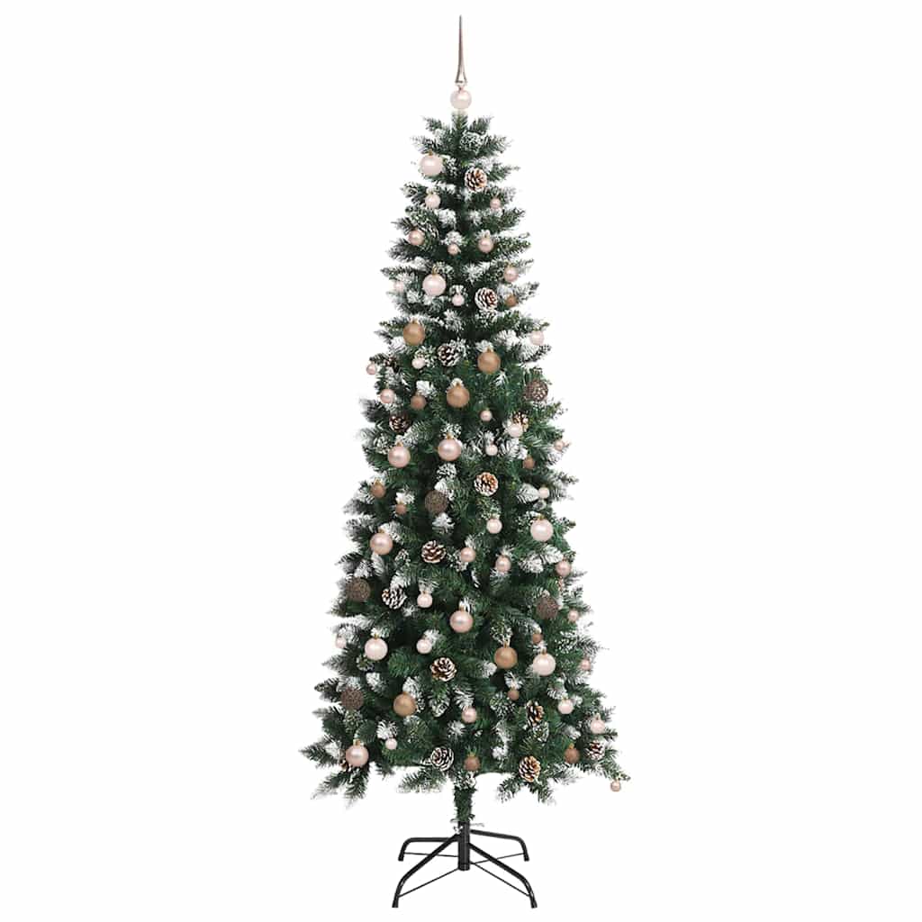 Artificial Christmas Tree Green 210 cm PVC, Plastic, and Steel