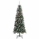 Artificial Christmas Tree Green 210 cm PVC, Plastic, and Steel