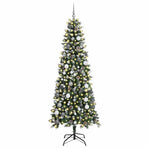 Artificial Christmas Tree Green 210 cm PVC, Plastic, and Steel