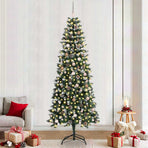 Artificial Christmas Tree Green 240 cm PVC, Plastic, and Steel