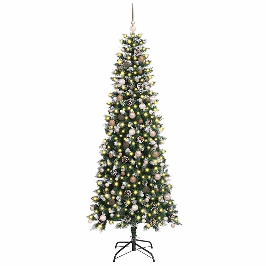Artificial Christmas Tree Green 240 cm PVC, Plastic, and Steel