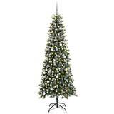 Artificial Christmas Tree with 300 LEDs with Stand Green 240 cm - Side View