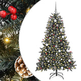 Artificial Christmas Tree with 300 LEDs with Stand Green 180 cm - Front View