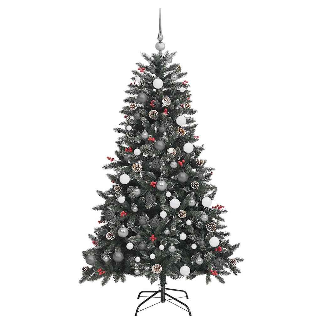 Artificial Christmas Tree with 300 LEDs with Stand Green 180 cm