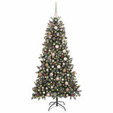 Artificial Christmas Tree with 300 LEDs with Stand Green 210 cm - Side View