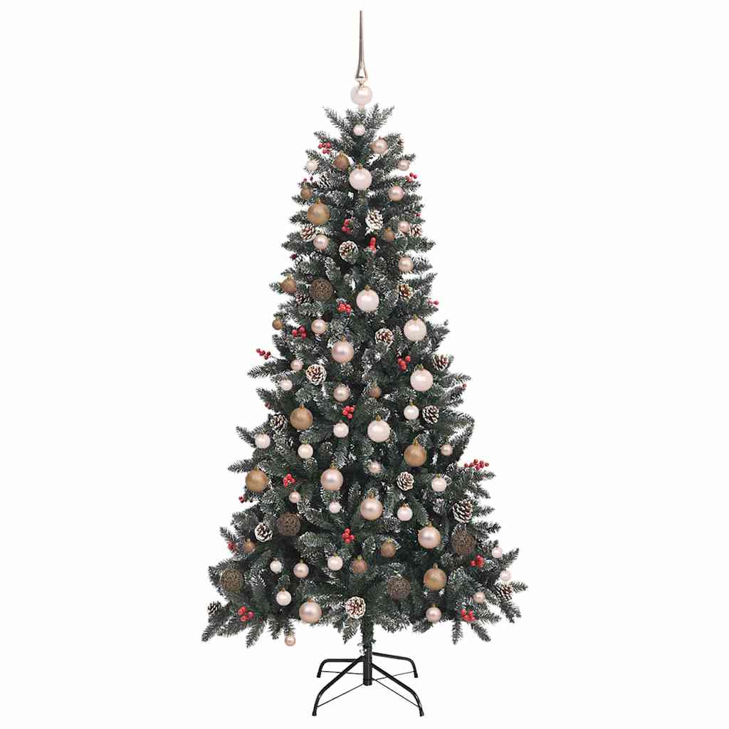 Artificial Christmas Tree with 300 LEDs with Stand Green 210 cm