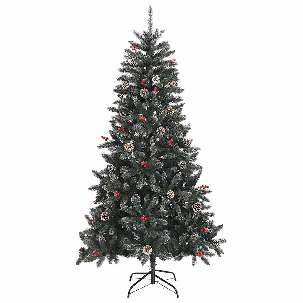Artificial Christmas Tree with 300 LEDs with Stand Green 210 cm
