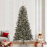 Artificial Christmas Tree with 300 LEDs with Stand Green 240 cm