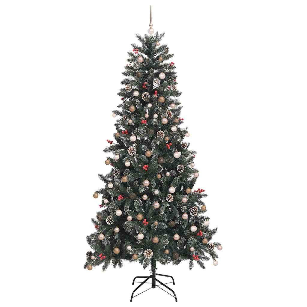 Artificial Christmas Tree with 300 LEDs with Stand Green 240 cm