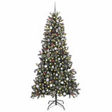 Artificial Christmas Tree with 300 LEDs with Stand Green 240 cm - Side View