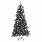 Artificial Christmas Tree with 300 LEDs with Stand Green 240 cm