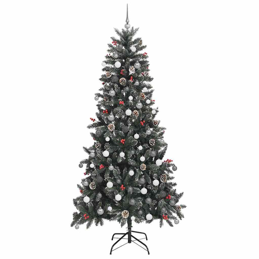 Artificial Christmas Tree with 300 LEDs with Stand Green 240 cm