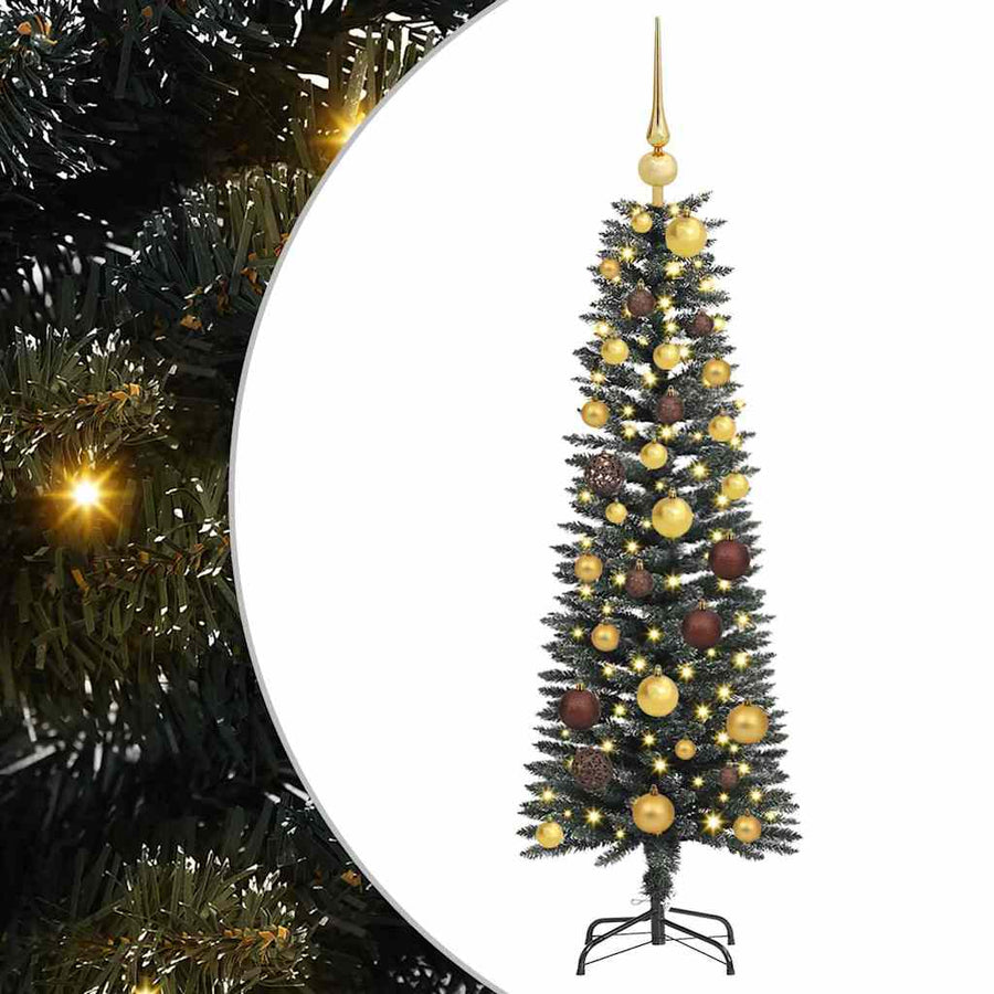 Artificial Christmas Tree with 150 LEDs with Stand Green 120 cm