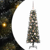 Artificial Christmas Tree with 150 LEDs with Stand Green 120 cm - Front View
