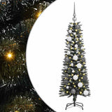 Artificial Christmas Tree with 150 LEDs with Stand Green 120 cm - Front View