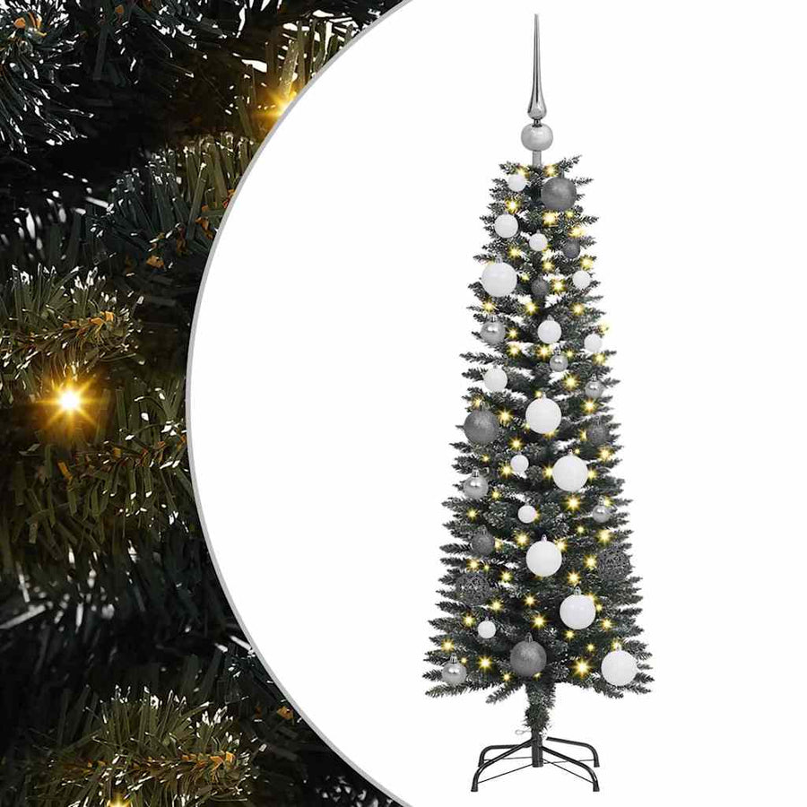 Artificial Christmas Tree with 150 LEDs with Stand Green 120 cm