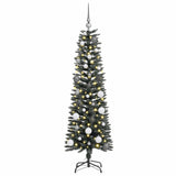 Artificial Christmas Tree with 150 LEDs with Stand Green 150 cm - Side View