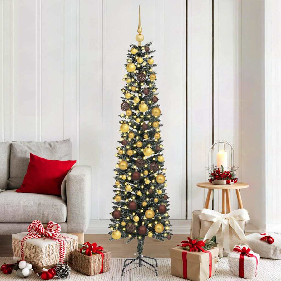 Artificial Christmas Tree with 300 LEDs with Stand Green 180 cm