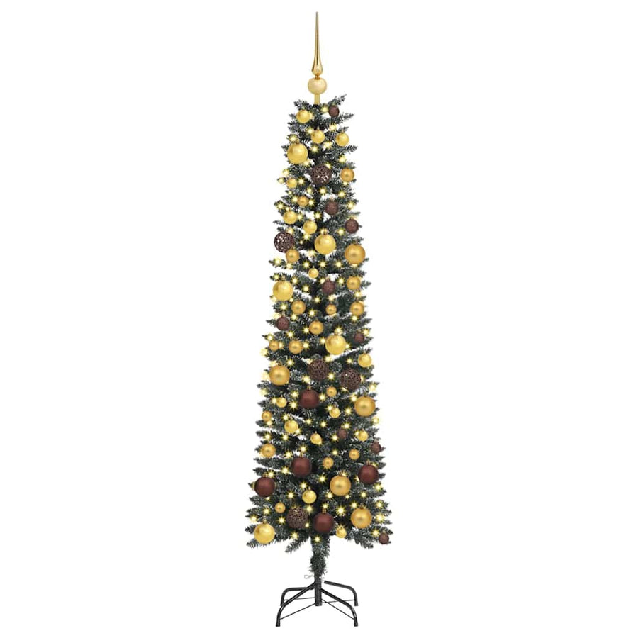 Artificial Christmas Tree with 300 LEDs with Stand Green 180 cm