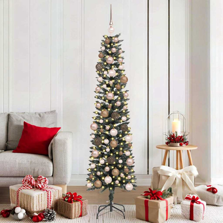 Artificial Christmas Tree with 300 LEDs with Stand Green 180 cm