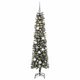 Artificial Christmas Tree with 300 LEDs with Stand Green 180 cm - Side View