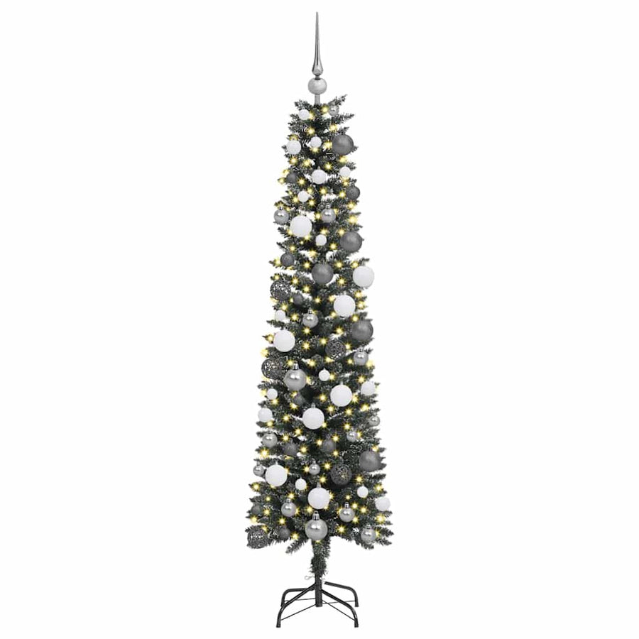Artificial Christmas Tree with 300 LEDs with Stand Green 180 cm