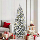 Artificial Christmas Tree with 300 LEDs with Stand White 180 cm