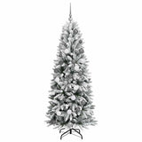 Artificial Christmas Tree with 300 LEDs with Stand White 180 cm - Top-Down View