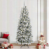 Artificial Christmas Tree with 300 LEDs with Stand White 240 cm