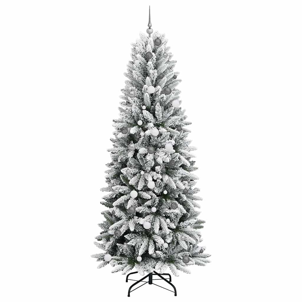 Artificial Christmas Tree with 300 LEDs with Stand White 240 cm